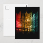 MEER BOMEN VINTAGE ZONSONDERGANG BRIEFKAART (Voorkant / Achterkant)