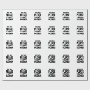 Meer Boos Alsjeblieft Vintage Halloween Typografie Cadeaupapier