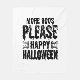 Meer Boos Alsjeblieft Vintage Halloween Typografie Fleece Deken