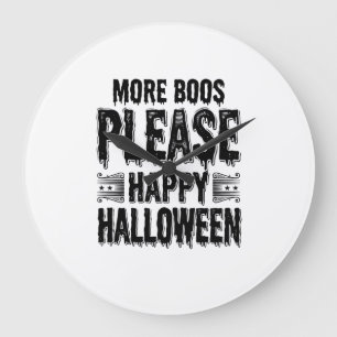 Meer Boos Alsjeblieft Vintage Halloween Typografie Grote Klok