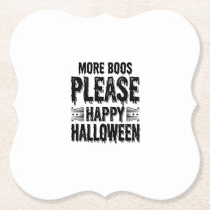 Meer Boos Alsjeblieft Vintage Halloween Typografie Kartonnen Onderzetters