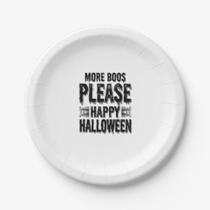 Meer Boos Alsjeblieft Vintage Halloween Typografie Papieren Bordje