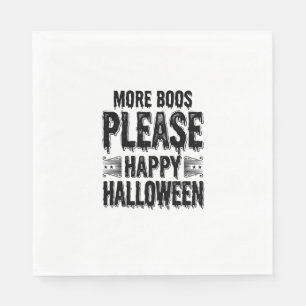 Meer Boos Alsjeblieft Vintage Halloween Typografie Servet