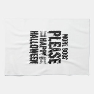 Meer Boos Alsjeblieft Vintage Halloween Typografie Theedoek