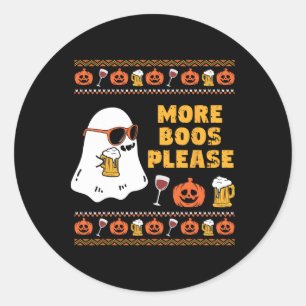 Meer Boos Please Retro Ghost Halloween Cos Ronde Sticker
