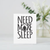 Meer briefkaart voor zwart-wit citaat in slaap nod (Staand voorkant)