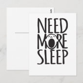 Meer briefkaart voor zwart-wit citaat in slaap nod (Voorkant / Achterkant)