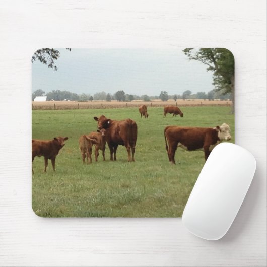 meer bruine koeien muismat (Met muis)