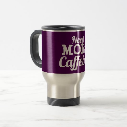 "Meer cafeïne drink mok nodig" (Voorkant links)