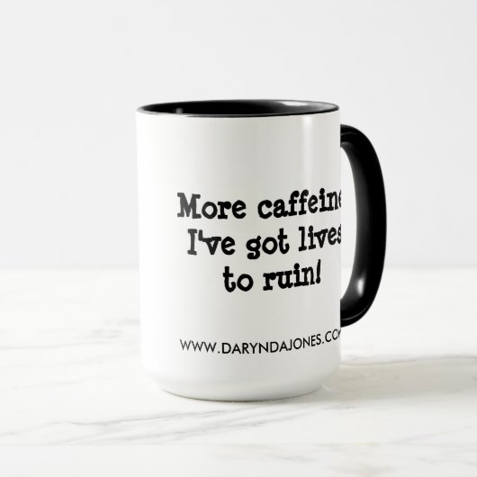 Meer cafeïne. mok (Voorkant rechts)