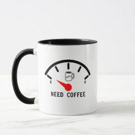 Meer cafeïne nodig Grappige humoristische cadeau-M Mok