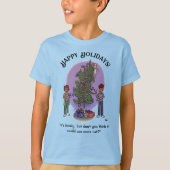 Meer Cat Christmas Boy's T-shirt (Voorkant)