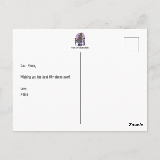 Meer Cat Christmas Briefkaart (Achterkant)