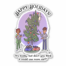 Meer Cat Christmas Custom Sticker