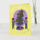 Meer Cat Christmas Gevouwen Gele Folie Kaart (Voorkant)