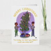 Meer Cat White Folie Gevouwen Kerst Kaart (Voorkant)