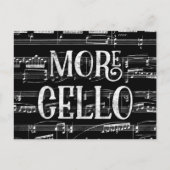 Meer Cello-alkboard - Black White Music Briefkaart (Voorkant)