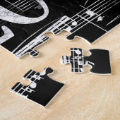 Meer Cello-alkboard - Black White Music Legpuzzel (Zijkant)