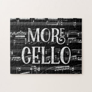 Meer Cello-alkboard - Black White Music Legpuzzel