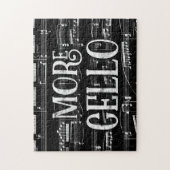 Meer Cello-alkboard - Black White Music Legpuzzel (Verticaal)