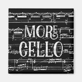 Meer Cello-alkboard - Black White Music Magneet (Voorkant)
