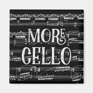 Meer Cello-alkboard - Black White Music Magneet
