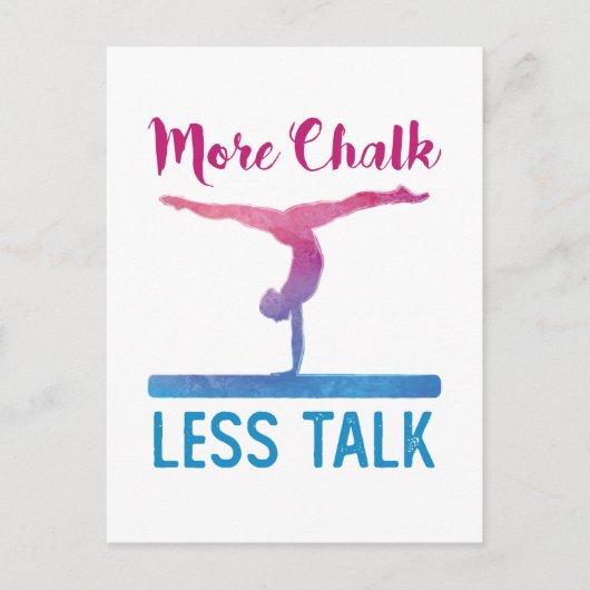 Meer chalk MinTalk Cute Gymnastics Briefkaart (Voorkant)