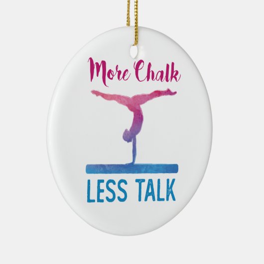Meer chalk MinTalk Cute Gymnastics Keramisch Ornament (Rechts)