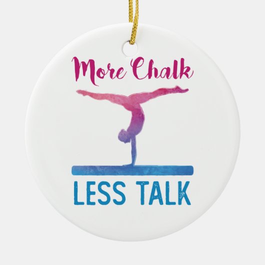 Meer chalk MinTalk Cute Gymnastics Keramisch Ornament (Voorkant)
