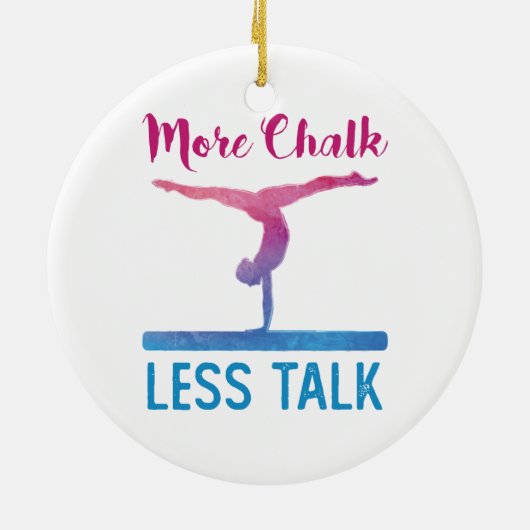 Meer chalk MinTalk Cute Gymnastics Keramisch Ornament (Achterkant)