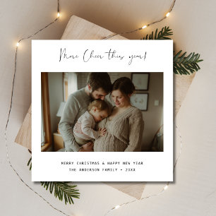 Meer Cheer Christmas Photo zwangerschapsaankondigi Feestdagenkaart