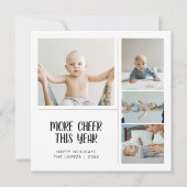 Meer Cheer dit jaar Baby 4 Foto Kerst Kaart (Voorkant)