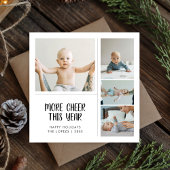 Meer Cheer dit jaar Baby 4 Foto Kerst Kaart