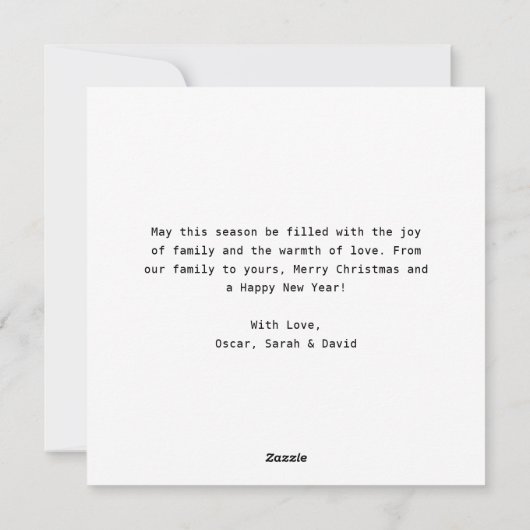 Meer Cheer Dit Jaar Baby Leuk Kerstfoto Rood Feestdagenkaart (Achterkant)