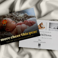 Meer Cheer dit jaar Nieuwe Baby Foto Kerst Kaart