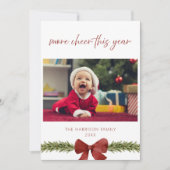 Meer Cheer Dit Jaar Nieuwe Baby Kerst Kaart (Voorkant)