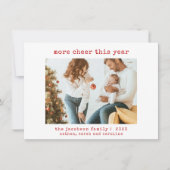 Meer Cheer dit jaar Nieuwe Baby Kerstmis Familie Feestdagenkaart (Voorkant)