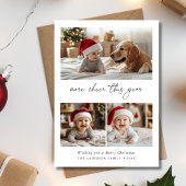Meer Cheer dit jaar Schattigee Baby Fun Kerstfoto Feestdagenkaart