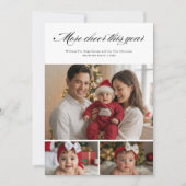 Meer Cheer dit jaar - vreugdevolle familie kerstva Feestdagenkaart (Voorkant)
