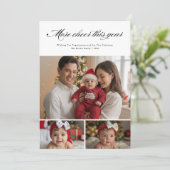 Meer Cheer dit jaar - vreugdevolle familie kerstva Feestdagenkaart (Staand voorkant)