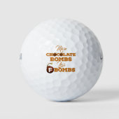 Meer chocolade bommen minder F-Bombs Golfballen (Voorkant)