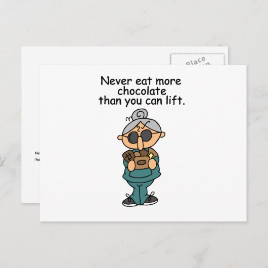 Meer chocolade-Humor Briefkaart (Voorkant / Achterkant)