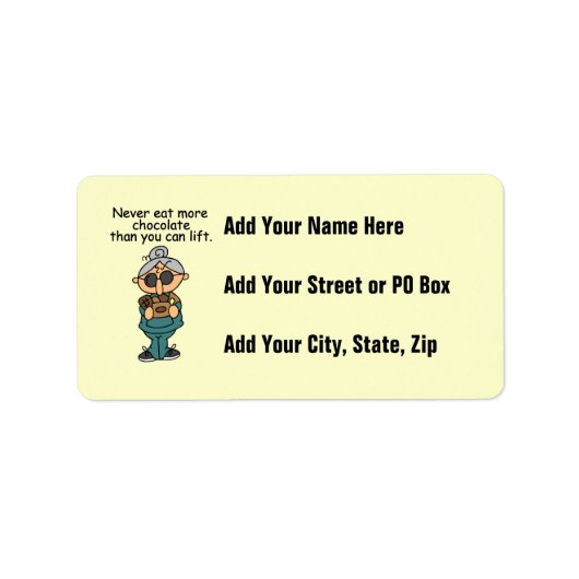 Meer chocolade-Humor Etiket (Voorkant)