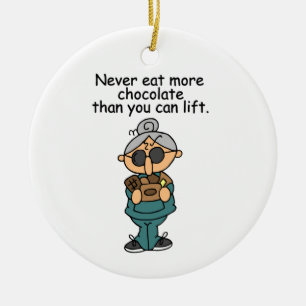 Meer chocolade-Humor Keramisch Ornament