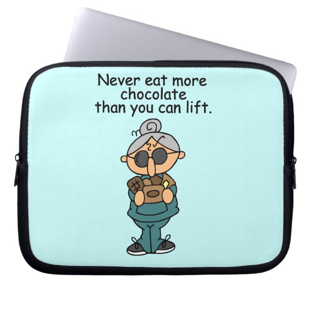 Meer chocolade-Humor Laptop Sleeve (Voorkant)