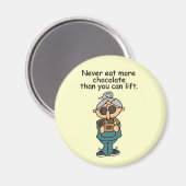 Meer chocolade-Humor Magneet (Voorkant / Achterkant)