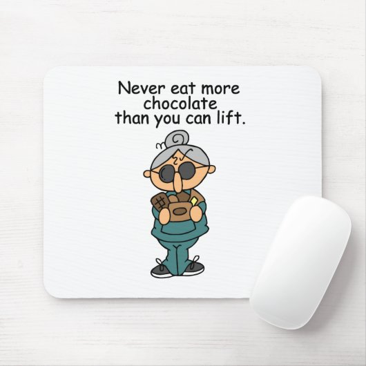 Meer chocolade-Humor Muismat (Met muis)