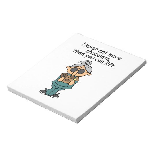 Meer chocolade-Humor Notitieblok (Linkerzijde)