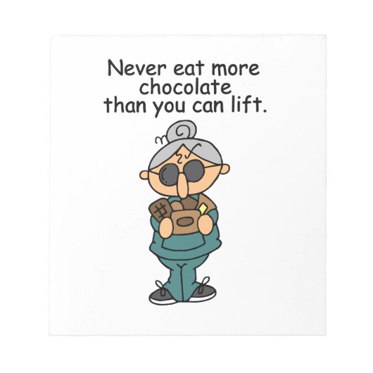 Meer chocolade-Humor Notitieblok (Voorkant)