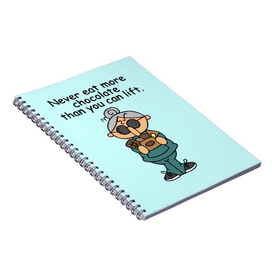 Meer chocolade-Humor Notitieboek (Rechterzijde)